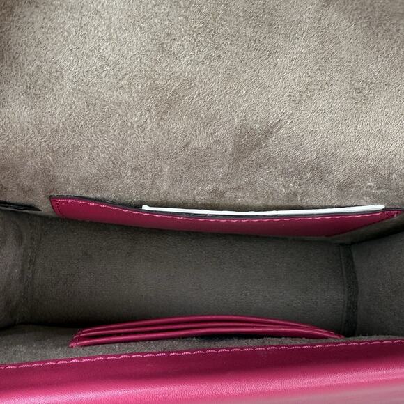 Michael Kors Small Studded Pink Rubin Red Quilted Crossbody Bag Purse - Picture 9 of 12